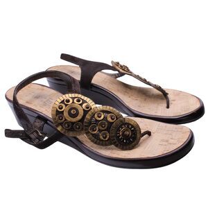 Vaneli Kalinda Brown Cork Wedge Sandals Size 8.5 Boho